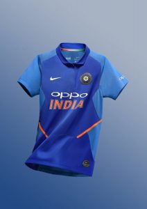 भारतीय टीम की वनडे विश्व कप 2019 की जर्सी  