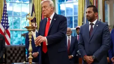 Photo of व्हाइट हाउस में दिवाली समारोह में शामिल हुए अमेरिकी राष्ट्रपति डोनाल्ड ट्रंप