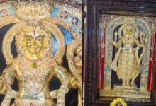 Photo of अयोध्या राम मंदिर के लिए बेंगलुरु से पहुंची भगवान राम की तंजावुर शैली की भव्य पेंटिंग