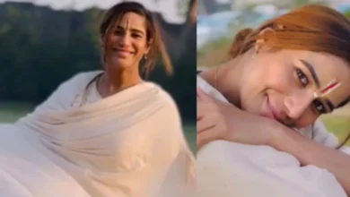 Photo of पूनम पांडे का आध्यात्मिक अवतार, वृंदावन में सत्संग और नम आंखों से दर्शन