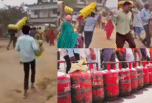 Photo of नोएडा में गैस सिलेंडर के लिए लंबी कतारें, लोग सुबह 3 बजे से लगा रहे लाइन