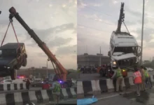 Photo of गाजियाबाद एक्सप्रेसवे हादसा: खड़ी थार के पास खड़े तीन युवकों को ट्रैवलर ने रौंदा, तीनों की मौत