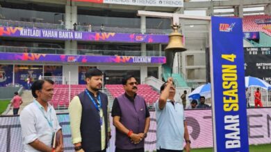 Photo of यूपी टी-20 लीग सीजन-4 के लखनऊ चरण का समापन, बेल बजाकर चेयरमैन डॉ. चंद्रसेन वर्मा ने किया मैच का शुभारंभ